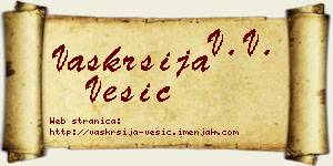Vaskrsija Vesić vizit kartica